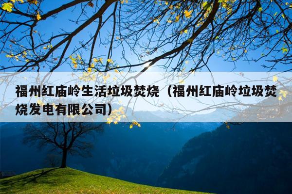 福州紅廟嶺生活垃圾焚燒（福州紅廟嶺垃圾焚燒發電有限公司）