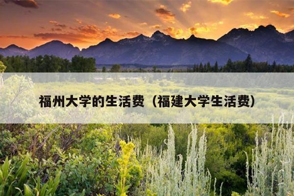 福州大學的生活費（福建大學生活費）