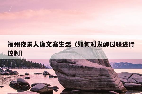福州夜景人像文案生活（如何對發(fā)酵過程進(jìn)行控制）