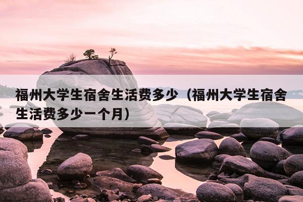 福州大學生宿舍生活費多少（福州大學生宿舍生活費多少一個月）