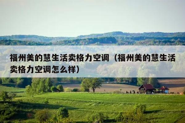 福州美的慧生活賣格力空調（福州美的慧生活賣格力空調怎么樣）
