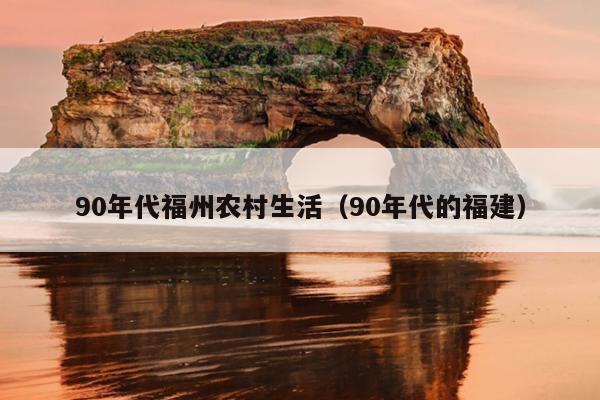 90年代福州農村生活（90年代的福建）